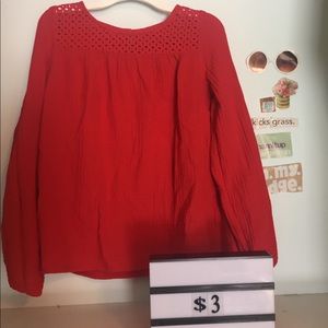 red caged top